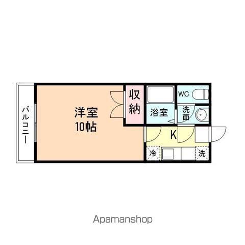 ラピスラズリⅤ(1K/4階)の間取り写真