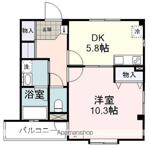 グリーンヒルくさなぎ(1DK/2階)の間取り写真
