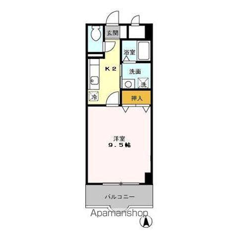 ラ・プティット・ファデット(1K/4階)の間取り写真