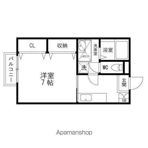 サンビレッジ泉(1K/2階)の間取り写真