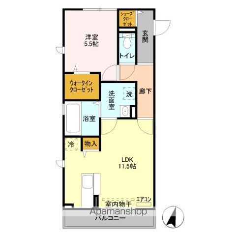 アヴニール シャトー(1LDK/3階)の間取り写真