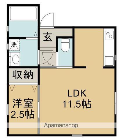 アルム大和町Ⅱ(1LDK/1階)の間取り写真