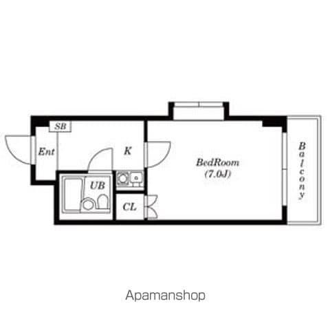 サンヒルズ上大岡(1K/3階)の間取り写真