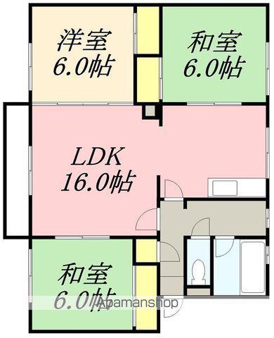 サンリバーオタモイII(3LDK/2階)の間取り写真