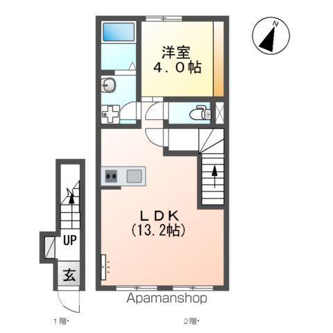 グランツ(1LDK/2階)の間取り写真
