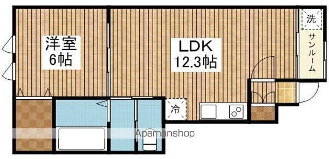 ボンモマン美咲(1LDK/1階)の間取り写真