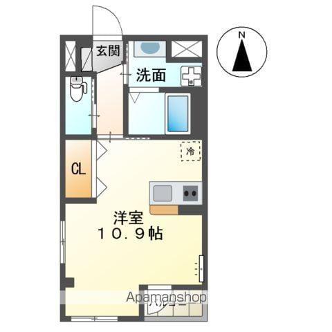 ビタローマ(ワンルーム/1階)の間取り写真