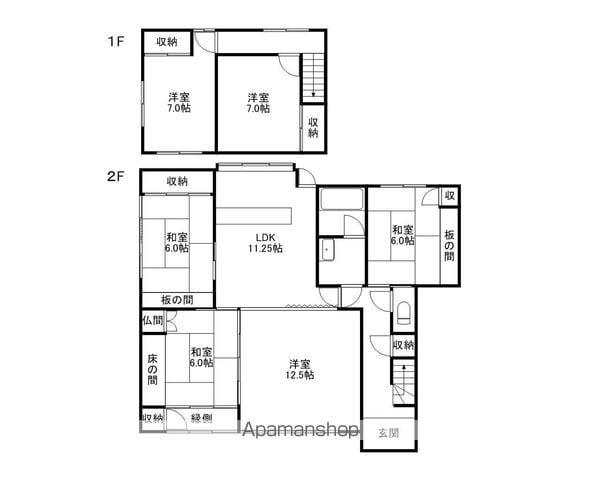 東海道本線 野洲駅 徒歩12分 2階建 築50年(6LDK)の間取り写真