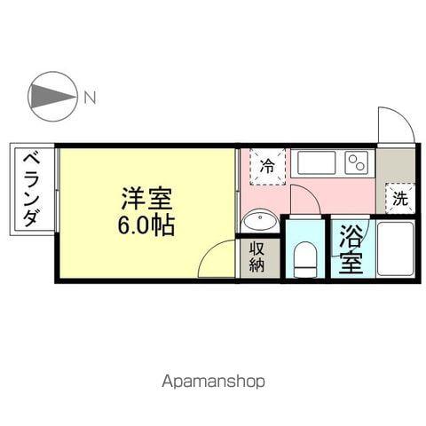 ハイツ恵(1K/2階)の間取り写真