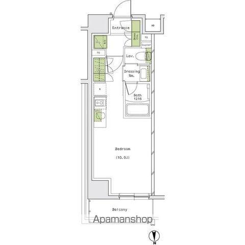 ザ・パークハビオ名古屋松原(ワンルーム/4階)の間取り写真