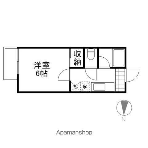 SAMAX PRENDRE(1K/1階)の間取り写真
