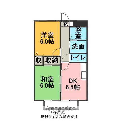 パセオロワール(2DK/2階)の間取り写真