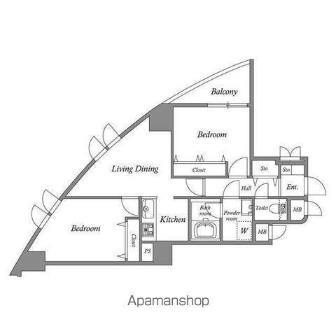 オーパスホームズ白山(2LDK/7階)の間取り写真