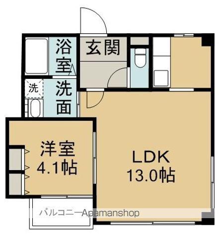 ヴィレッタ大久手(1LDK/2階)の間取り写真