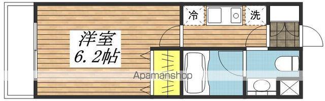 サンライズヴィラ国立(1K/1階)の間取り写真