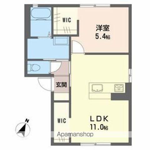 フォーレスサンパティークB(1LDK/1階)の間取り写真