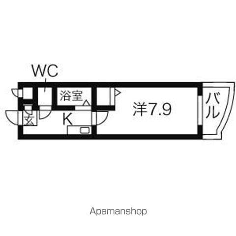 パックス荒畑(1K/4階)の間取り写真