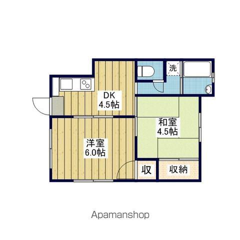 中矢ハイツ(2DK/2階)の間取り写真