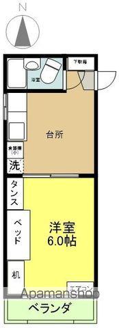 P.D.MハイムⅠ(1DK/1階)の間取り写真