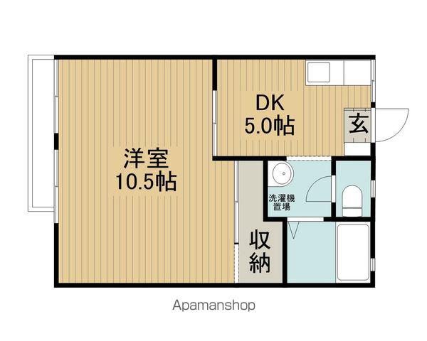 宮崎ハイツ(1DK/2階)の間取り写真