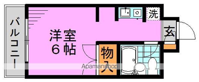 サニーハイツ(ワンルーム/1階)の間取り写真