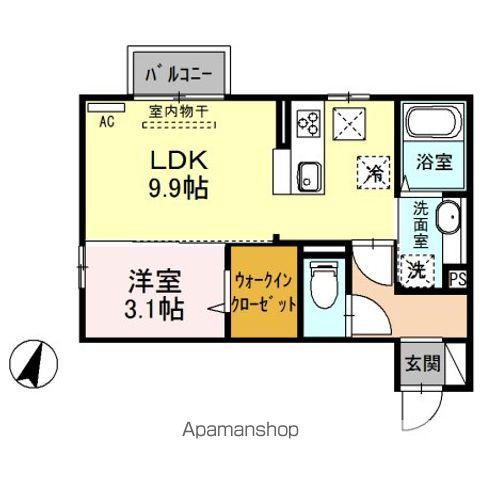 サンノース(1LDK/1階)の間取り写真