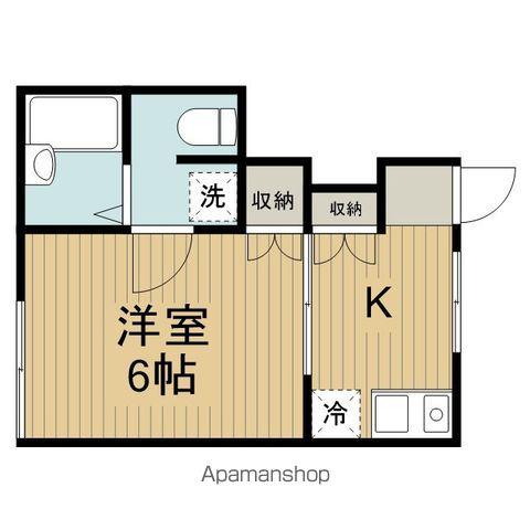 ハイムSARA(1K/1階)の間取り写真