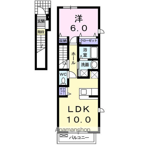 セイバリーⅡ(1LDK/2階)の間取り写真