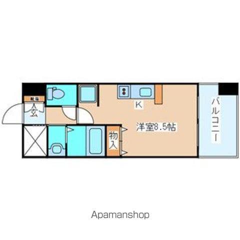 スクエア泉中央(ワンルーム/9階)の間取り写真