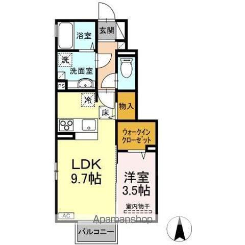 ハイムソレイユ A(1LDK/1階)の間取り写真