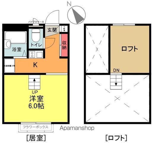 クレベール(1K/1階)の間取り写真