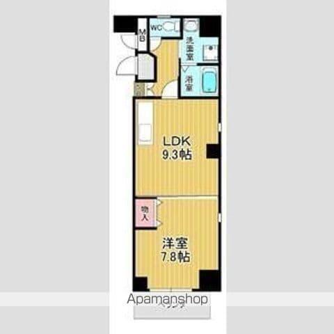 エクセラン本願寺(1LDK/4階)の間取り写真