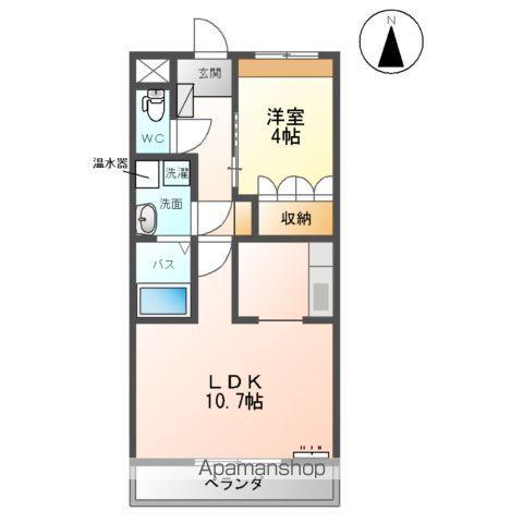 アシューレ成沢(1LDK/3階)の間取り写真