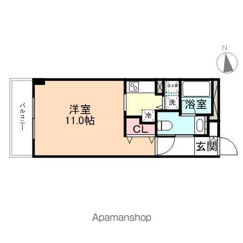 ファーストレーベン新富町(1K/7階)の間取り写真