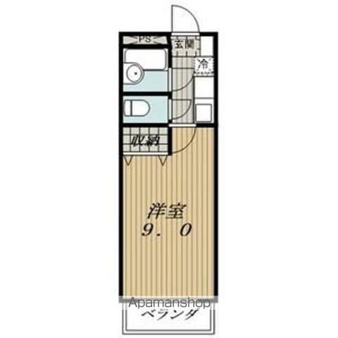 パレスアオイⅡ(1K/1階)の間取り写真