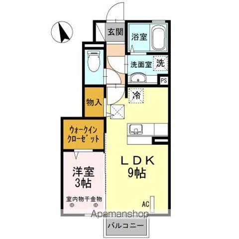 プログレス(1LDK/1階)の間取り写真