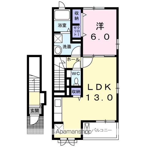 サンガーデンⅡ(1LDK/2階)の間取り写真