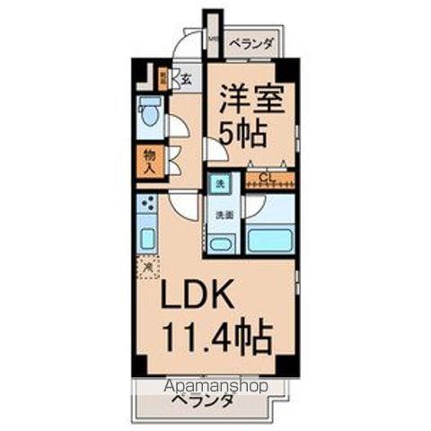 CASA DE PARTIDA(1LDK/4階)の間取り写真