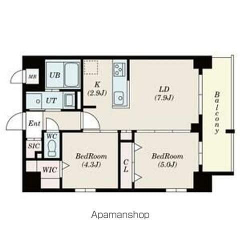 S-RESIDENCE名島(2LDK/1階)の間取り写真