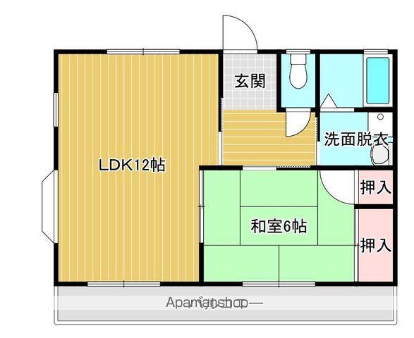 ARATAハウス(1LDK/1階)の間取り写真
