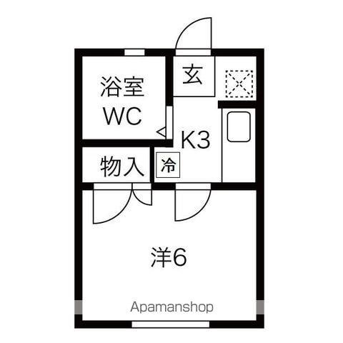 あけぼのハイツ(1K/2階)の間取り写真