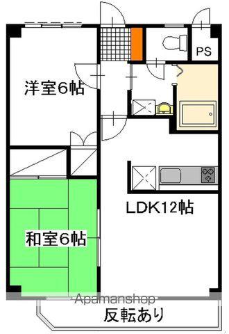 エスポワール(2LDK/4階)の間取り写真
