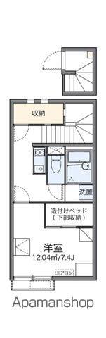 レオネクストホクトⅡ(1K/2階)の間取り写真