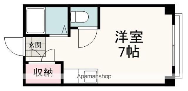 ジュネス羽衣(ワンルーム/2階)の間取り写真