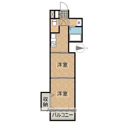 コスモマンション中央(2K/4階)の間取り写真