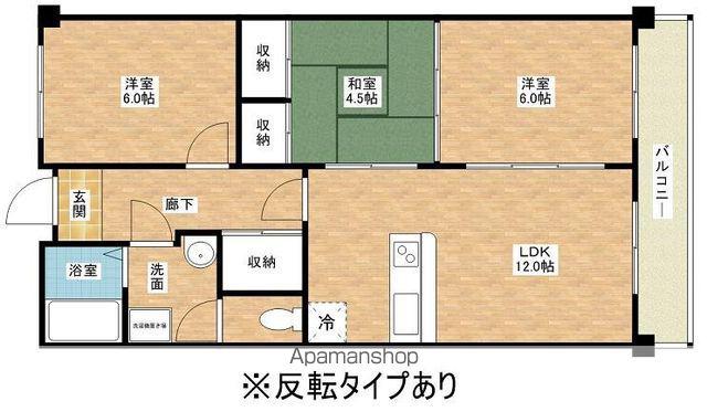 LAKIA泉大津レジデンス(3LDK/2階)の間取り写真