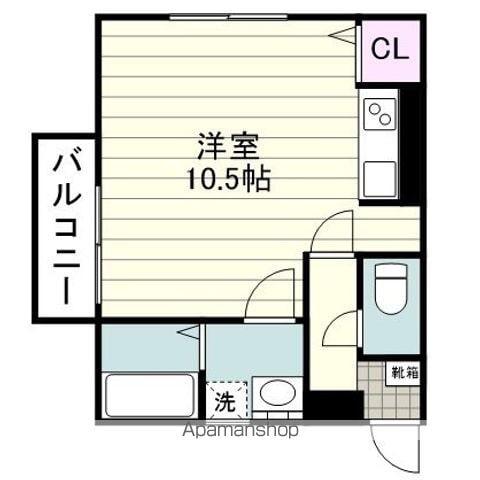 LA LUCE鹿児島中央(ワンルーム/5階)の間取り写真