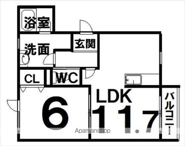 ESTANCIAⅢ(1LDK/3階)の間取り写真