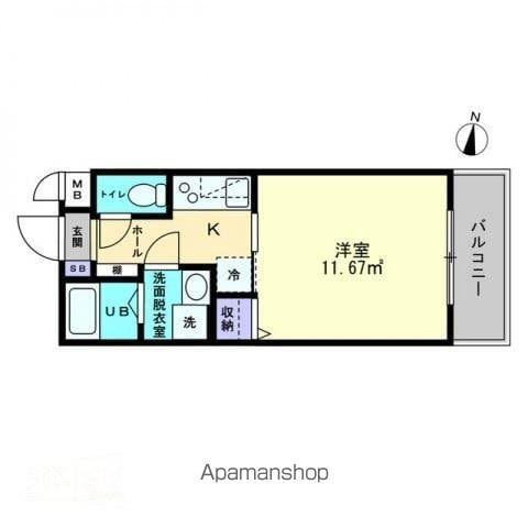 LAVITA扇町 ラヴィータ扇町(1K/4階)の間取り写真