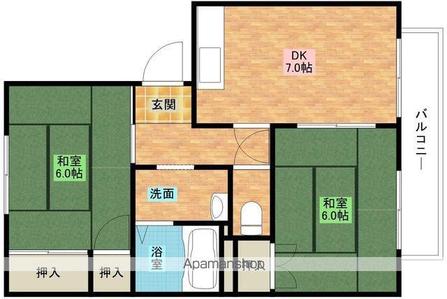 ハイツ菅原(2DK/2階)の間取り写真